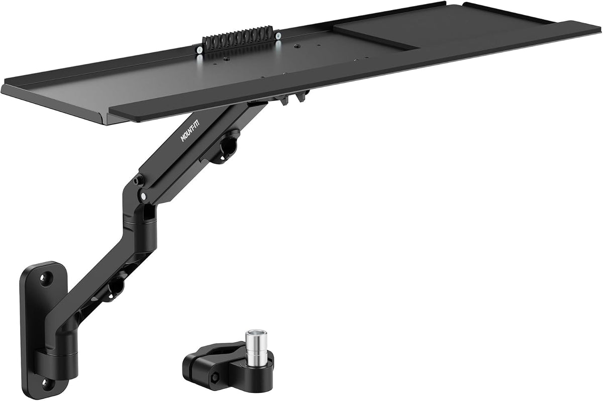 Mount-It! Keyboard Wall Mount & Pole Mount, Swivel Keyboard & Mouse Tray