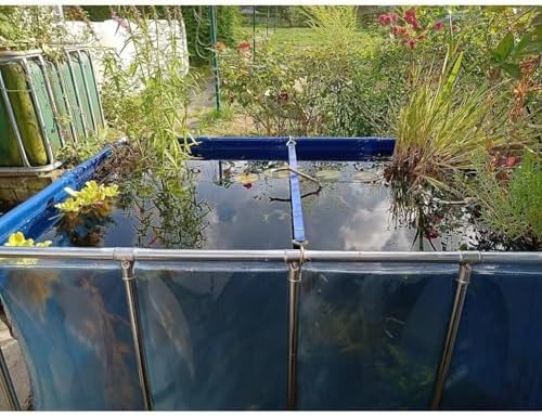 Flexible PVC Canvas Fish Breeding Tank with Steel Frame, 50x40x30cm Aquatic Pet Pool, Clear Viewing Window, Easy Assembly, Ideal for Backyard Pond and Fish Care