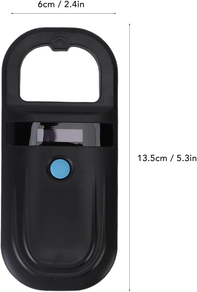 Pssopp Handheld Microchip Scanner, Rechargeable Animal Chip Reader Pet Microchip Scanner with 1000 Records Storage for EMID FDX B ISO11784 85 Pets Cats Dogs Hamsters (Style 2)