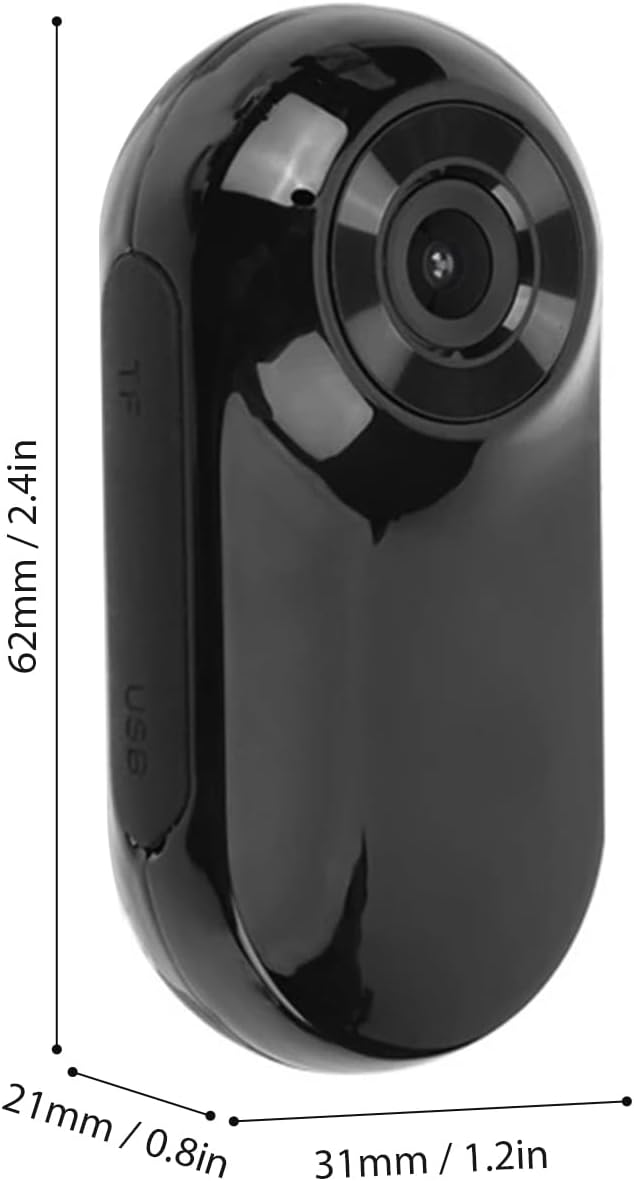 Pet Camera, 1080P Pet Collar Camera with 90 Wide Angle Lens Sports Action for Dogs Cats (Black)