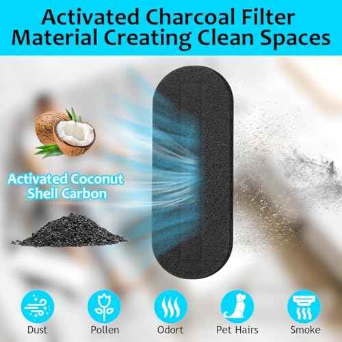 2026 Upgrade 10pcs Ceiling Fan Filters for Blades Easy-Stick Strong