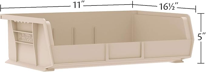 Akro-Mils 30255 AkroBins Plastic Storage Bins, Space-Saving Stackable Bins