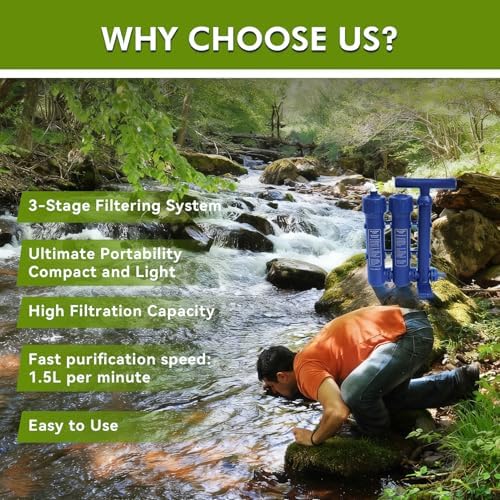 Water Filtration System Survival, Water Purifier Survival for Camping