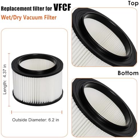 VFCF Replacement Washable Filter fits Vacmaster 4 Gallon