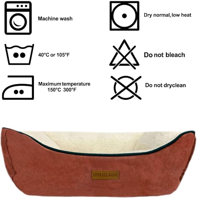 Otis & Claude Hi-Tech Cashmere Dog Bed, Medium 62x53 – Tear Proof Washable Cover, Orthopedic Medium Sofa Bed, Indoor Pet Bed, Chew Resistant Heavy Duty Dog Couch