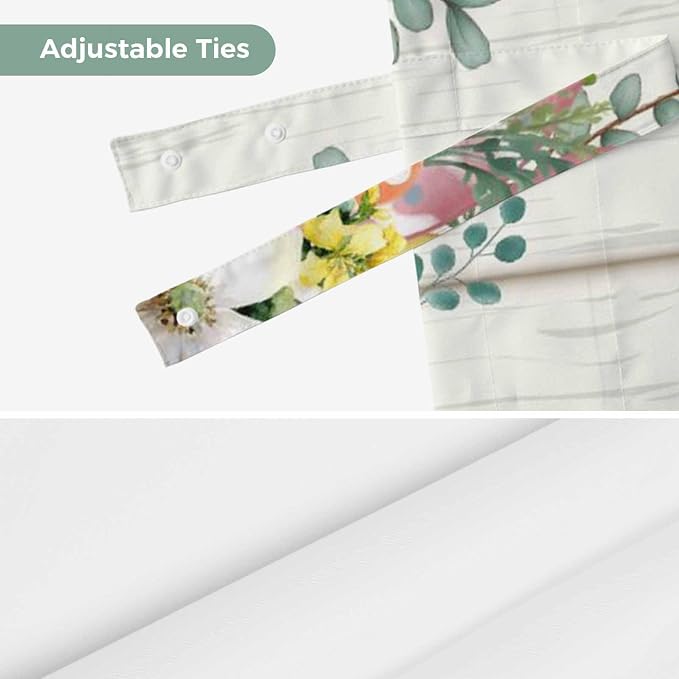 Easter Tie Up Valance Curtains for Windows, Kitchen Curtains Window Shades