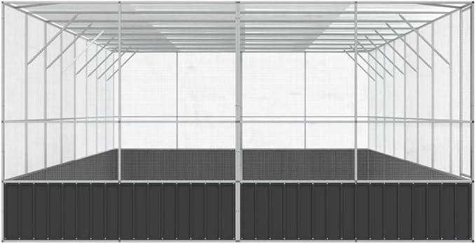 Steel Aviary with Extension, Large Flight King Bird Cage for Cockatiels African Grey Quaker Amazon Sun Parakeets Green Cheek Conures Pigeons Parrot Bird Cage, 327.6"x163"x83.5",-89