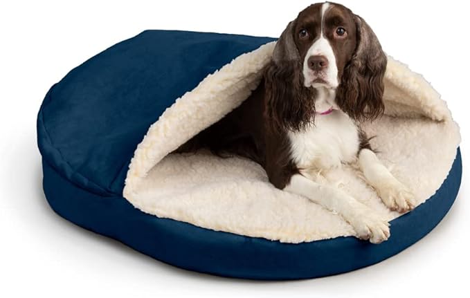 Snoozer Luxury Orthopedic Cozy Cave Pet Bed, Sapphire - Large