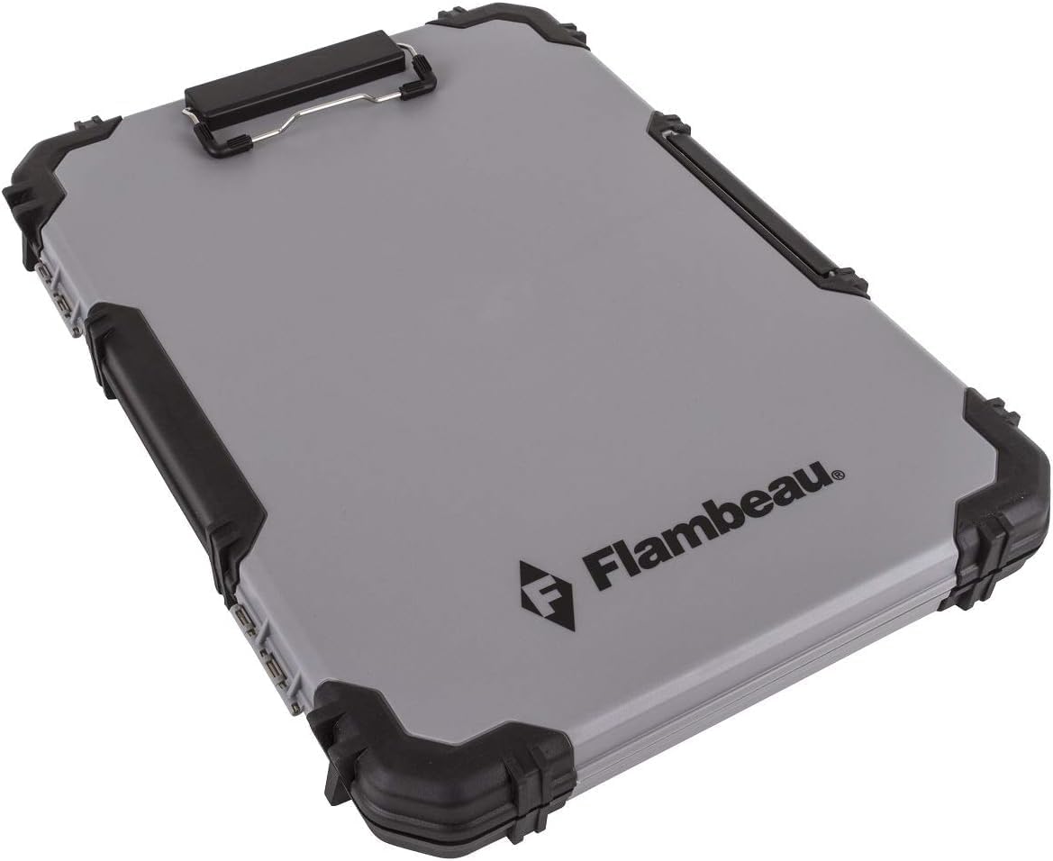 Flambeau Heavy-Duty Contractor Clipboard Document Holder, Portable Storage Organizer for Papers, Receipts & Forms | Office, School & Jobsite Use, Grey