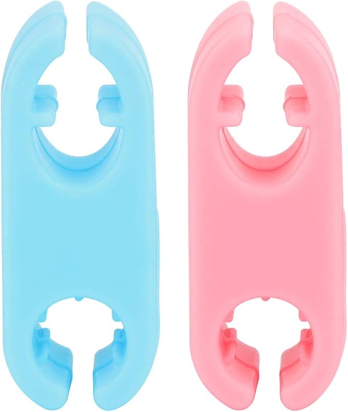 Pet Selfie Clip Silicone Non Toxic Durable Jaw Design Helps Record Beautiful Moments with Pets Universal for Cats Dogs Blue Pink 2pcs 5cm