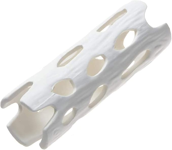 XMHF Aquarium Decor Shrimp Shelter Tube Breeding Hiding Cave Holes Ornaments Fish Tank Decorations White