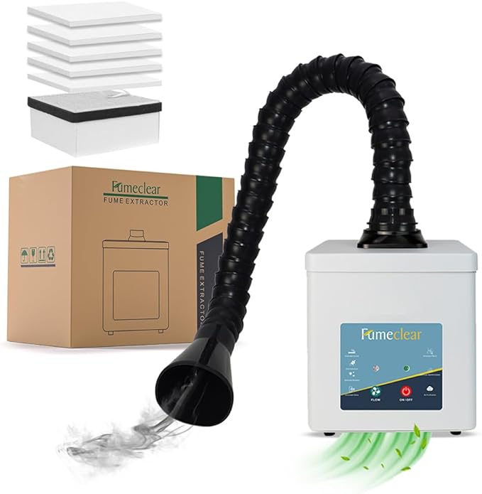 FumeClear FC2001A Solder Fume Extractor, 120 to 180m³/h Strong Suction