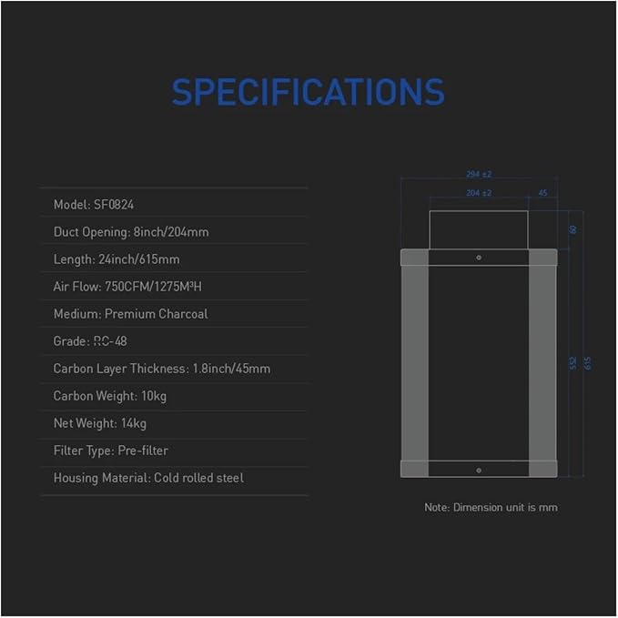 8 * 24 Inch Activated Carbon Filter Sheets Air Filter