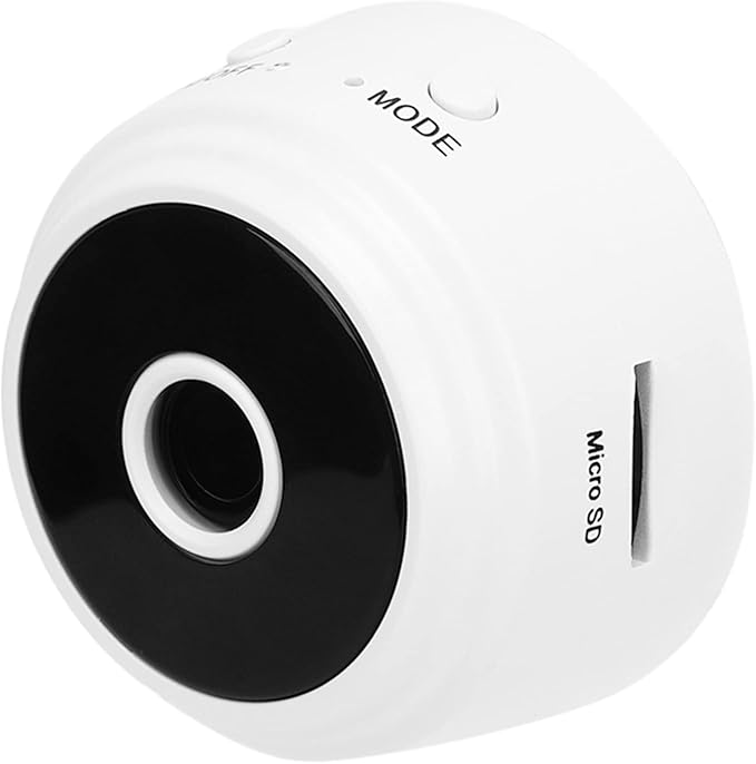 Mini Security Camera with Magnetic Back, HD 1080P Wireless Camera for Indoor & Outdoor Security, Small Nanny Cam for Pet, Baby, Home (White)