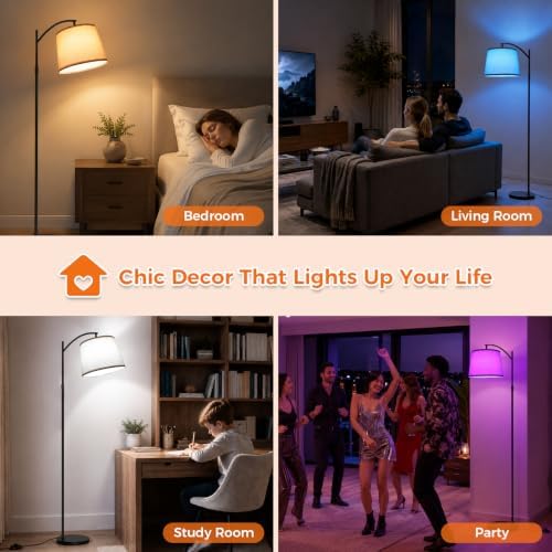 Unicozin 2000LM Floor Lamp, 65"-71" Adjustable Standing Lamp with 18W LED