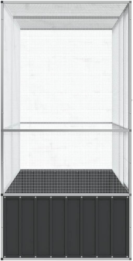 Steel Aviary, Large Bird Cage with Lockable Door, Aviary Spacious and Versatile Cage Ideal for Parakeets, Parrots, Lovebirds, Cockatiels, Pigeons, 82.9"x42.1"x83.5",-272