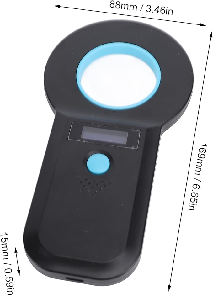 Marhynchus Pet Microchip Scanner USB C Portable Handheld Animal Chip Reader 128 Data Storage for EMID with 0.91in OLED Screen and Rechargeable Battery