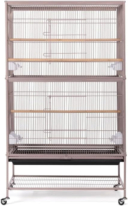 Maykoosh Contemporary Chic Iron Flight Cage with Elegant Ironwork, Spacious Interior, Durable Construction, and Ample Room for Birds to Fly, Play,