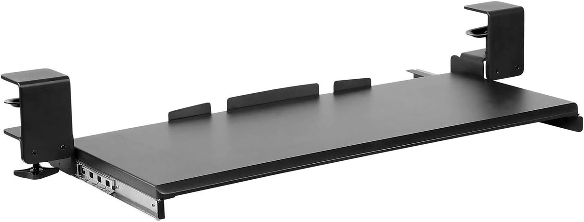 Mount-It! Clamp-On Under Desk Keyboard Tray, No-Drill, Fits Desks to 2.2 in