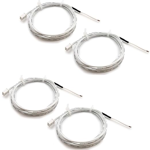 4Pcs Ender 3 Thermistor 1m/39.4Inches, 3D Printer ohm NTC 100K 3950 Thermistor