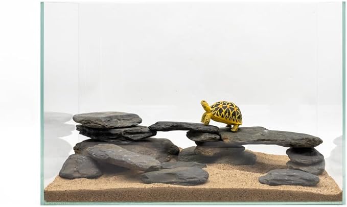 Aquarium Stone Stream Turtle Platform Natural Slate 3-11 inches Fish Rock for Aquarium Decoration Turtle Tanks and Amphibian & Reptile Terrariums-40lb