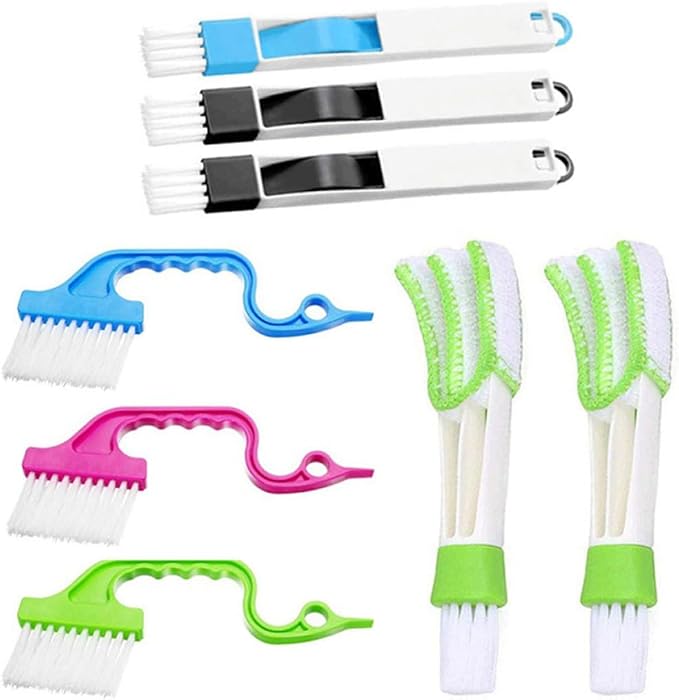 Window Groove Cleaning Brush Set 8pcs Scrubber