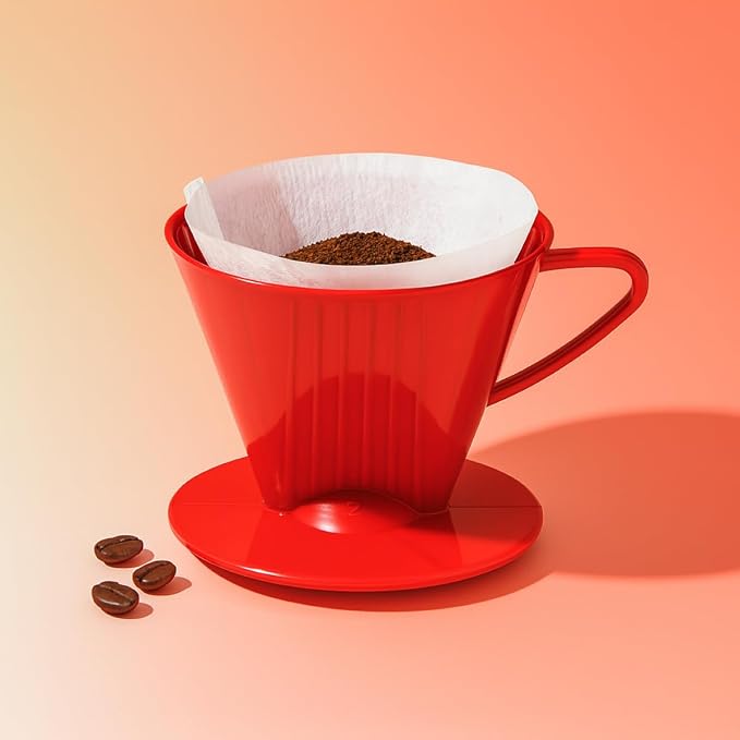 Fino Pour-Over Coffee Brewing Filter Cone, Number 2-Size, Brews 2 to 6-Cups