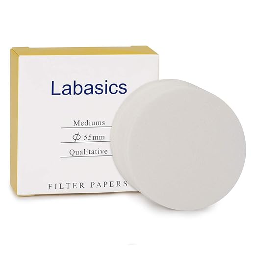 Labasics Qualitative Filter Paper Circles, 55 mm Diameter Cellulose Filter Paper