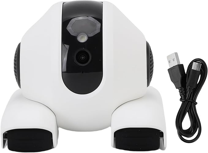 Pet Camera, 1920x1080 HD 2 Way Talk Motion Detection Auto Cruise 360 Rotation, with 6 Actions 8 Sounds for Cats and Dogs, APP Control Storage Indoor Security Camera (64G)