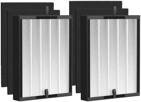 45i Replacement Filter Compatible with A-len BreatheSm-art Flex Bh400 & 45i Pure Air Purifier, Compared # B4-Fresh/FL40-Silver-Carbon, 2 Pack 3-in-1 HEPA Filter + 4 Pcs Activated Carbon Pre Filter