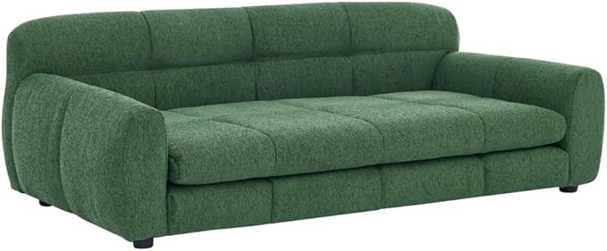 51" Soft and Comfortable Pet Bed for Large and Oversized Dogs, Durable Elevated Dog Sofa with Armrest and Backrest, Modern Linen Fabric Dog Couch, Olive Green
