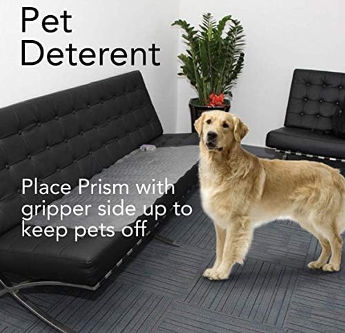 RESILIA Premium Heavy Duty Floor Runner/Protector for Carpeted Floors – Skid-Resistant Plastic Vinyl Carpet Protection, Clear, Prism, 27 Inches x 75 Feet, Made in the USA