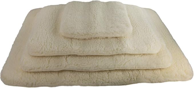ActiveDogs Hi Loft Faux Lambskin Plush Sherpa Dog Bed - Medium 24"-36" - Orthopedic & Machine Washable - Double Layered