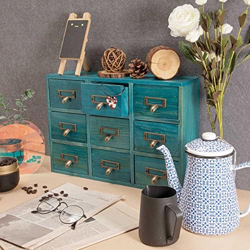 Apothecary Drawers Apothecary Cabinet with Drawers, Blue