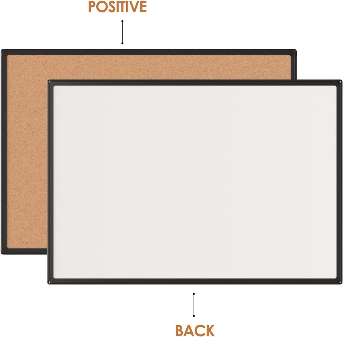 Bulletin Board 48 x 36, Black Aluminium Framed 4x3 Corkboard , Large Wall Mounted Notice Board with 18 Push Pins for School, Home & Office