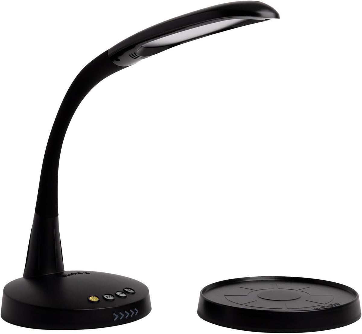 Stella GO 12W Portable Task Lamp, Dimmable, Custom Color Temperature, Adjustable, and Remote Controlled Modern Standing Lamp for Living Room, Bedroom, and Office Lighting (Black)