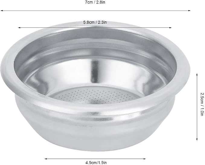 Coffee Filter Basket, 58mm Single Double Porous Filter Bowl Basket Semi