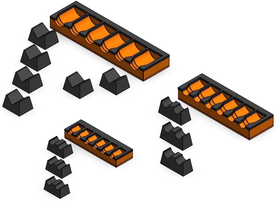 MagAttach Socket Extension Organizers (3 Piece Set, Orange/Black)