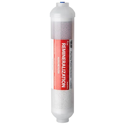 iSpring FA15 Alkaline Inline Water Filter Cartridge, 10” x 2”