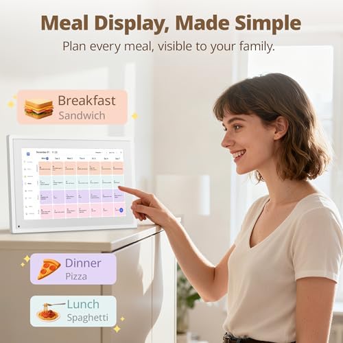 Dragon Touch 10.1 inch Digital Calendar Chore Chart – Interactive Touchscreen, Smart Family Planner, Hearth Display Desk Digital Calendar Best Gifts for Christmas, Wedding, Mom