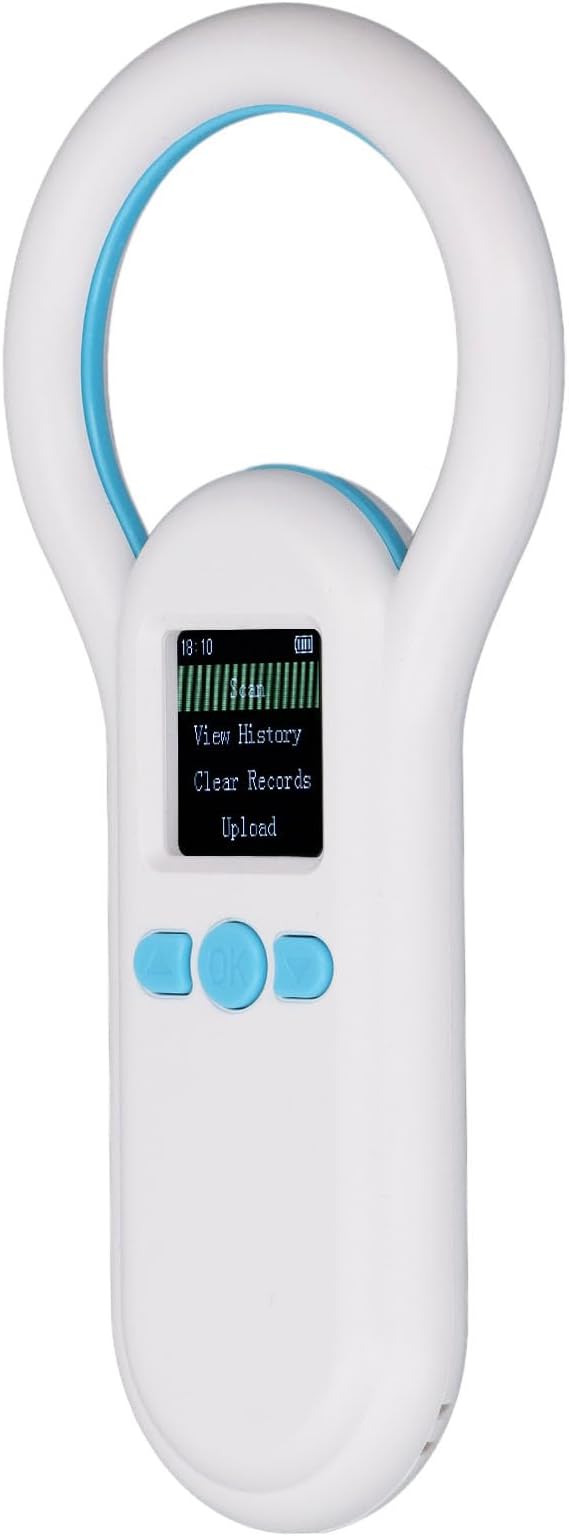 BT Pet Microchip Scanner, ABS Material, Enhanced Recognition with 1.44 Inch Display and Long Battery Life for Animal Management