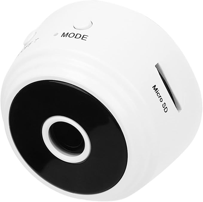 Mini Security Camera with Magnetic Back, HD 1080P Wireless Camera for Indoor & Outdoor Security, Small Nanny Cam for Pet, Baby, Home (White)