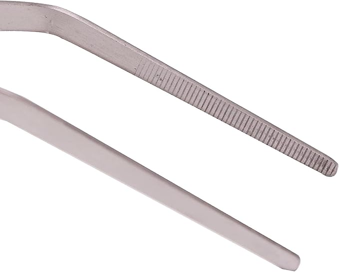 FEITA Extra Long 15 Inch Tweezer Stainless Steel Curved Tip for Aquarium Fishtank Aquascaping Tools, Aquarium Fishtank, Mega Reptile Feeding Tongs