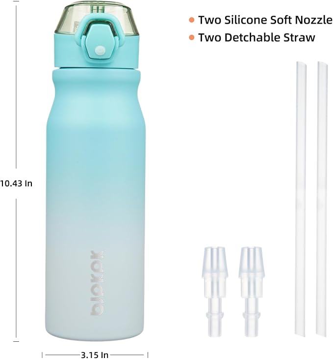 BJPKPK 25 oz Insulated Water Bottle, Stainless Steel Flask | Leak Proof Locking