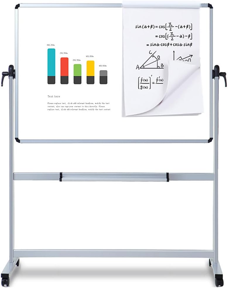 VIZ-PRO Double-Sided Magnetic Mobile Whiteboard, 96" x 48"