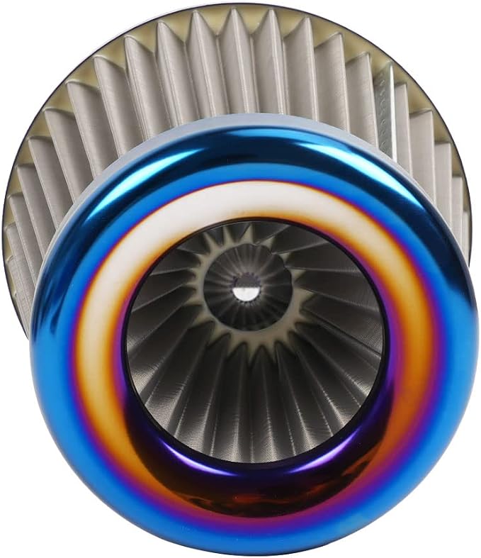 Cold Air Intake Filter, High Performance, Washable Filter, Clamp-On Replacement