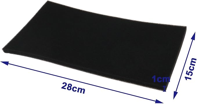 2pcs Air Filter Foam 28x15x1cm 60PPI Filter Mat Filter Insert