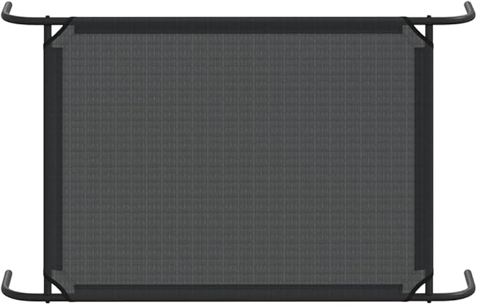 Elevated Dog Bed for Large Breeds, Raised Pet Cot with Breathable Textilene Fabric, Portable Cooling Bed for Indoor and Outdoor Use, Weather-Resistant Frame, Black