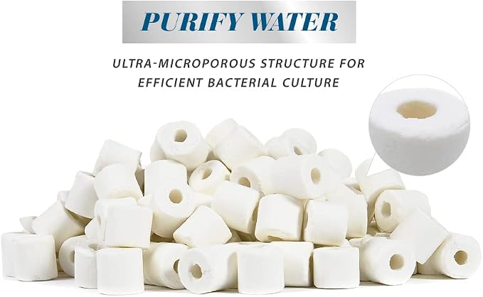 ALEGI Aquarium Premier Bulk Bio Ceramic Rings Filter Media