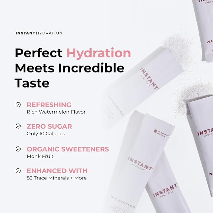 Instant Hydration Electrolytes Powder Packets